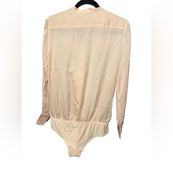 J. Crew Cream Asymmetrical Bodysuit with Mandarin Collar - Picture 3 of 8